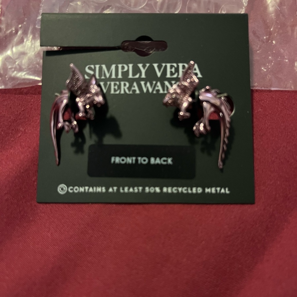 Simply Vera Vera Wang Rose/Purple Dragon Earrings